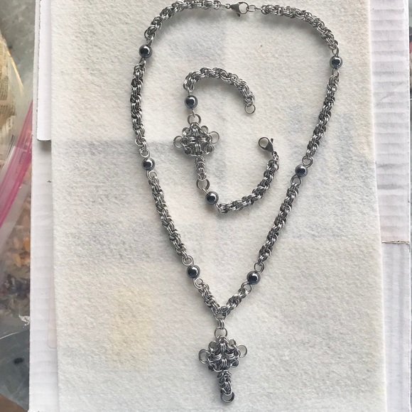 Artisan Non-Magnetic Hematite and Jewelry Set - Picture 4 of 8